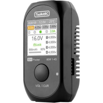 TOOLKIT RC Зарядно устройство ToolkitRC M4 Pocket LiPo 1-4S 5A Charger DC 7-25V USB-C TK11800 (TK11800)
