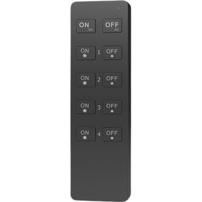 LEDprodukt LED ovládač RF12 4 okruhy + ON/OFF všetky okruhy