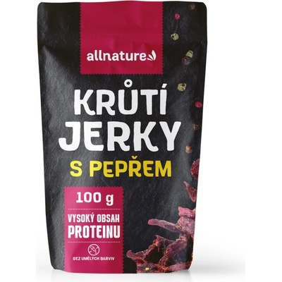 Allnature Krůtí Jerky s pepřem 100 g
