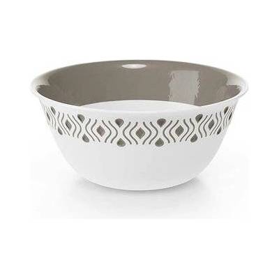 STEFANPLAST TOSCA Plastová miska bílá se světle hnědou 23 x 10 cm 2,4 l