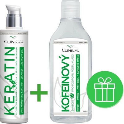 Clinical Keratin hloubková regenerační vlasová kúra 100 ml + arganový olej 20 ml dárková sada