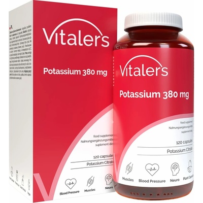 Vitaler's Citrát draselný 380 mg 120 kapsúl