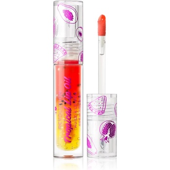 Revolution Beauty Tasty Tropical тониращо олио за устни за хидратация и блясък цвят Papaya 3, 8ml