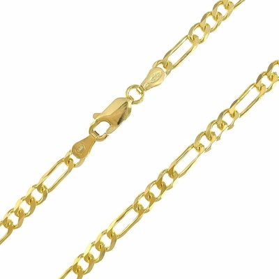 InfinitySilver Strieborná pozlátená retiazka figaro 1002100G55