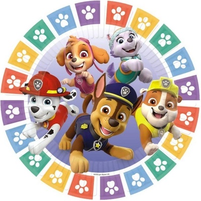 9914236-66 Godan Papierové taniere Paw Patrol farebné 23cm
