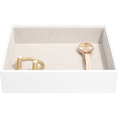 Stackers Ковчеже за бижута Stackers Croc отварящо се cлassic бяло (74340)