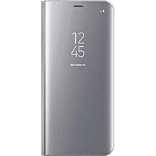 Púzdro SES Zrkadlové plastové flip obal Samsung Galaxy A52 A525F - strieborné