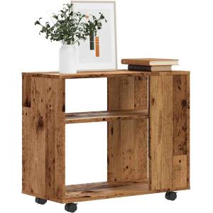 vidaXL Странична маса Старо дърво 70x35x60, 5 cm Инженерна дървесина (856026)