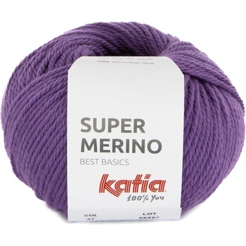 Image 1 of Katia Super Merino 47 Violet Плетива прежда (SM 47)