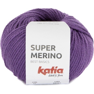 Katia Super Merino 47 Violet Плетива прежда (SM 47)