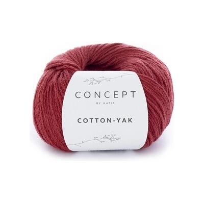 COTTON-YAK Katia Farby COTTON-YAK: 105 červená - VÝPREDAJ