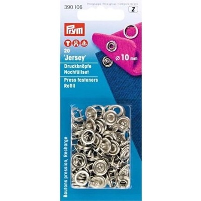 PRYM Knoflík stiskací JERSEY 10 mm - stříbrný (náhradní) – Zboží Dáma