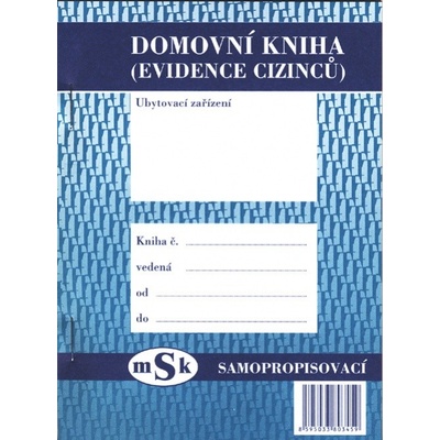 MSK 345 Domovní kniha NCR evidence cizinců – Zboží Živě