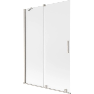 Mexen Velar душ параван с плъзгащ се механизъм, 2-крила, 120 x 150 см, матирано стъкло, четен никел - 896-120-000-31-97 (896-120-000-31-97)
