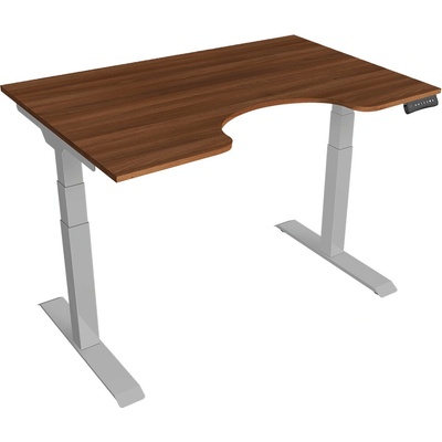 Delso Výškovo nastaviteľný stôl PROJUSTER CARVE 70 x 180 cm orech / sivá