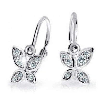 Cutie Diamonds detské náušnice z bieleho zlata Motýľ s briliantmi DC2259-10-00-X-2
