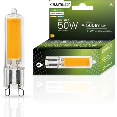 Lumiled LED žárovka LED G9 corn 5W = 50W 560lm 4000K Neutrální bílá 360°