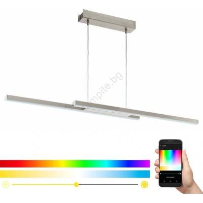 EGLO 33232 - LED RGBW димируема висяща лампа на кабел FRAIOLI-C LED/34W/230V матов хром (EG33232)