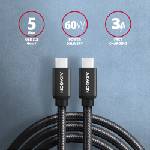 AXAGON Кабел Axagon BUCM3-CM10AB USB C - USB C 3.2 Gen 1 1 м, черен (BUCM3-CM10AB)
