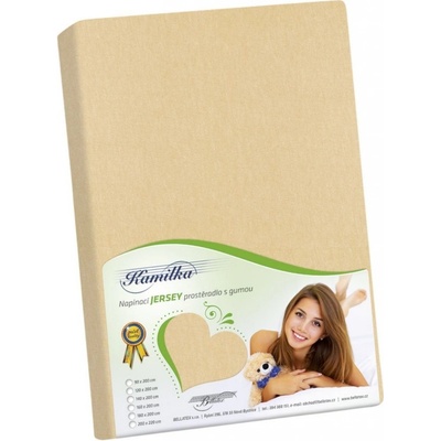 Bellatex jersey prostěradlo Kamilka béžové 100x200