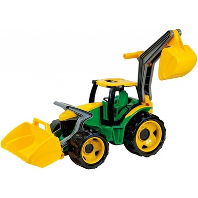 Lena Traktor se lžící a bagrem plast zeleno-žlutý 65 cm
