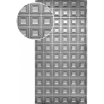 Lisovaný pozinkovaný plech 2000x1000x1,2mm, lisovaný vzor ČTVEREC 145x145mm, 3D efekt