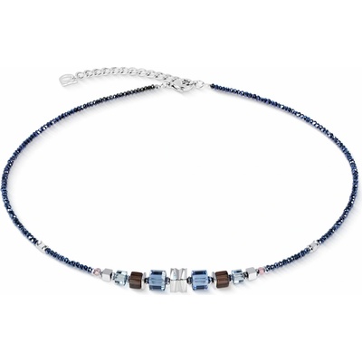 COEUR DE LION Wave Cube Flow Silver-Blue 3044/10-0712