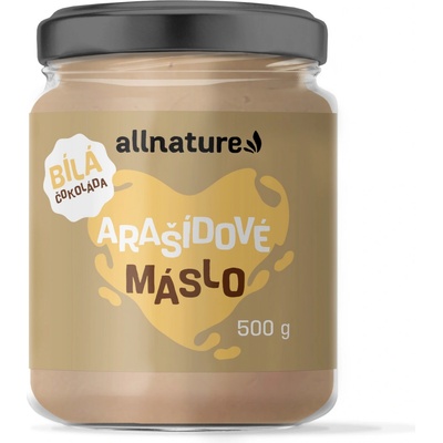 Allnature Arašídové máslo s bílou čokoládou 500 g