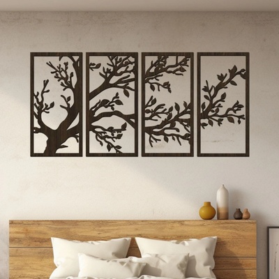 dřevo života 4 dílný strom RŮSTU Zvolte barvu dekoru: Wenge, Rozměry (cm): 126x60
