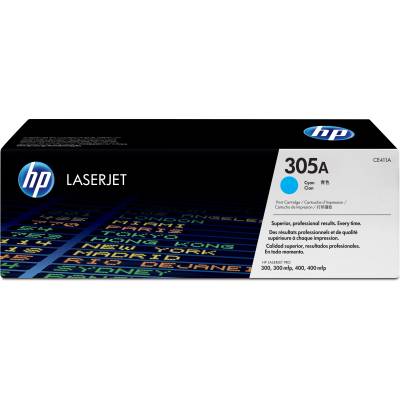 HP Оригинална тонер касета за LaserJet 305A, цвят циан (CE411A)