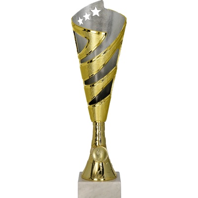Pohár plastový stříbrno zlatý 38 cm