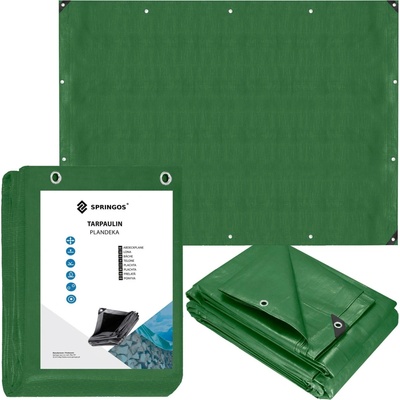 Springros krycí plachta s oky 4 x 8 m 120g PE zelená PROTECT GA2128-XG