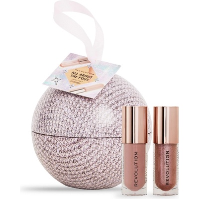 Makeup Revolution КОМПЛЕКТ REVOLUTION All About The Pout Lip Gift Set Комплект дамски