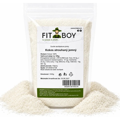 FITBOY Kokos strúhaný jemný 1000 g
