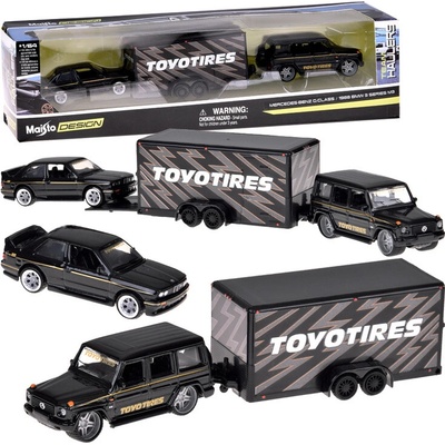 Maisto Kovová auta Mercedes-Benz G 1988 a BMW M3 E30 1:64