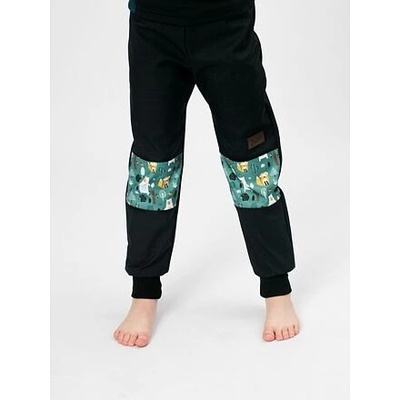 Drexiss Dětské softshellové kalhoty s fleecem black bear