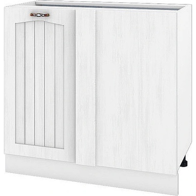 ИРИМ Долен ъглов кухненски шкаф Сити БФ-Бяло фладер-04-42 десен 90 см