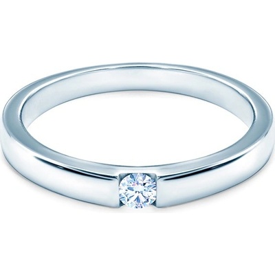 Savicki Zásnubný prsteň Minimalism biele zlato diamant PI B D 00067