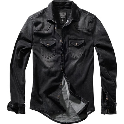 Brandit Riley denim košela čierna