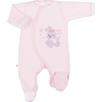 Ewa Klucze Dievčenské overal Newborn ružový