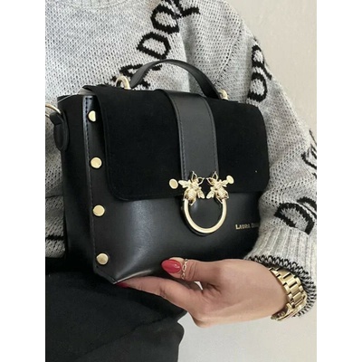 Laura Biaggi crossbody kabelka DX-JS104-blackECOZAM Čierna