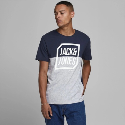 Jack a Jones Half Logo tričko pánské sky captain lgm