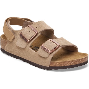 Birkenstock Детски сандали Birkenstock Kid's Milano AS Suede Leather Sandals - Taupe - размер 28 (702-4251-0115)