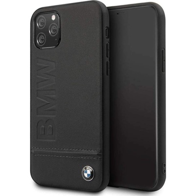 BMW Signature Genuine Leather Soft Case - кожен кейс (естествена кожа) за iPhone 11 (черен)