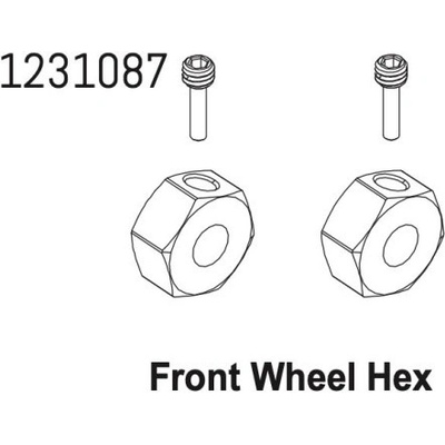 Absima 1231087 Front Wheel Hex CR4.4 2