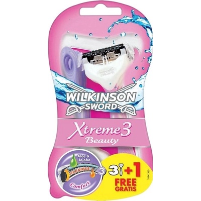 Wilkinson Sword Xtreme3 Дамска самобръсначка Comfort Beauty, 3 + 1 брoя