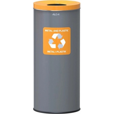 Alda Kovové odpadkové koše EKO na tříděný odpad 45 l žlutý 1870