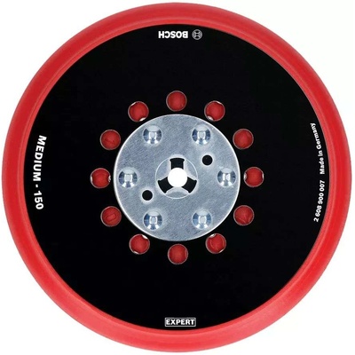 Podložný brusný talíř EXPERT Multihole se suchým zipem Bosch 150mm STŘEDNÍ tvrdost pro excentrické brusky Bosch GET 75-150, GEX 34-150, GEX 40-150 Professional (2608900007, 2608601335)
