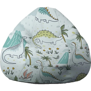 Image 1 of PUFRELAX Калъф за пуф круша, 520л. , Nirvana Gigant - Dino Age (COVER_PUF-G-NGG-TEXP-DIN)