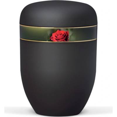 Kovová urna Royal Black - Ruža